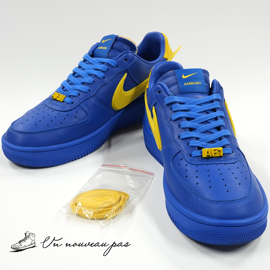 (中古)(DV3464 400)AMBUSH × Nike Air Force 1 Low "Game Royal and Vivid Sulfur"