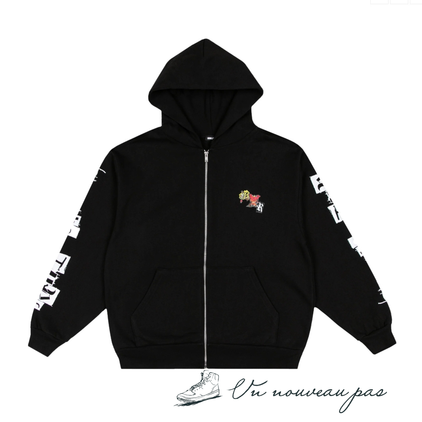 STEAL MY SUNSHINE ZIP-UP HOODIE BLACK