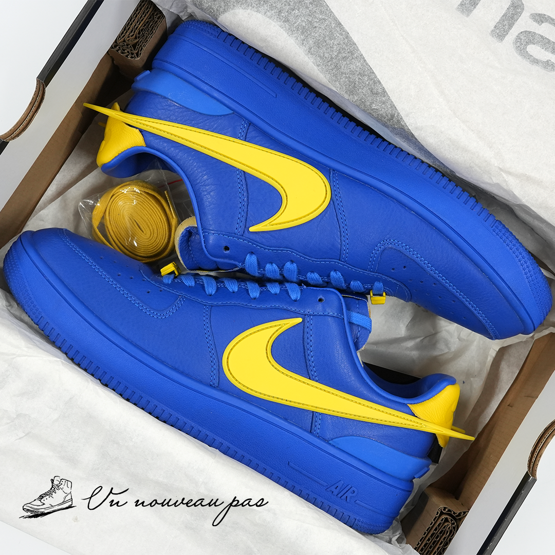 (中古）（DV3464 400）AMBUSH × Nike Air Force 1 Low "Game Royal and Vivid Sulfur"