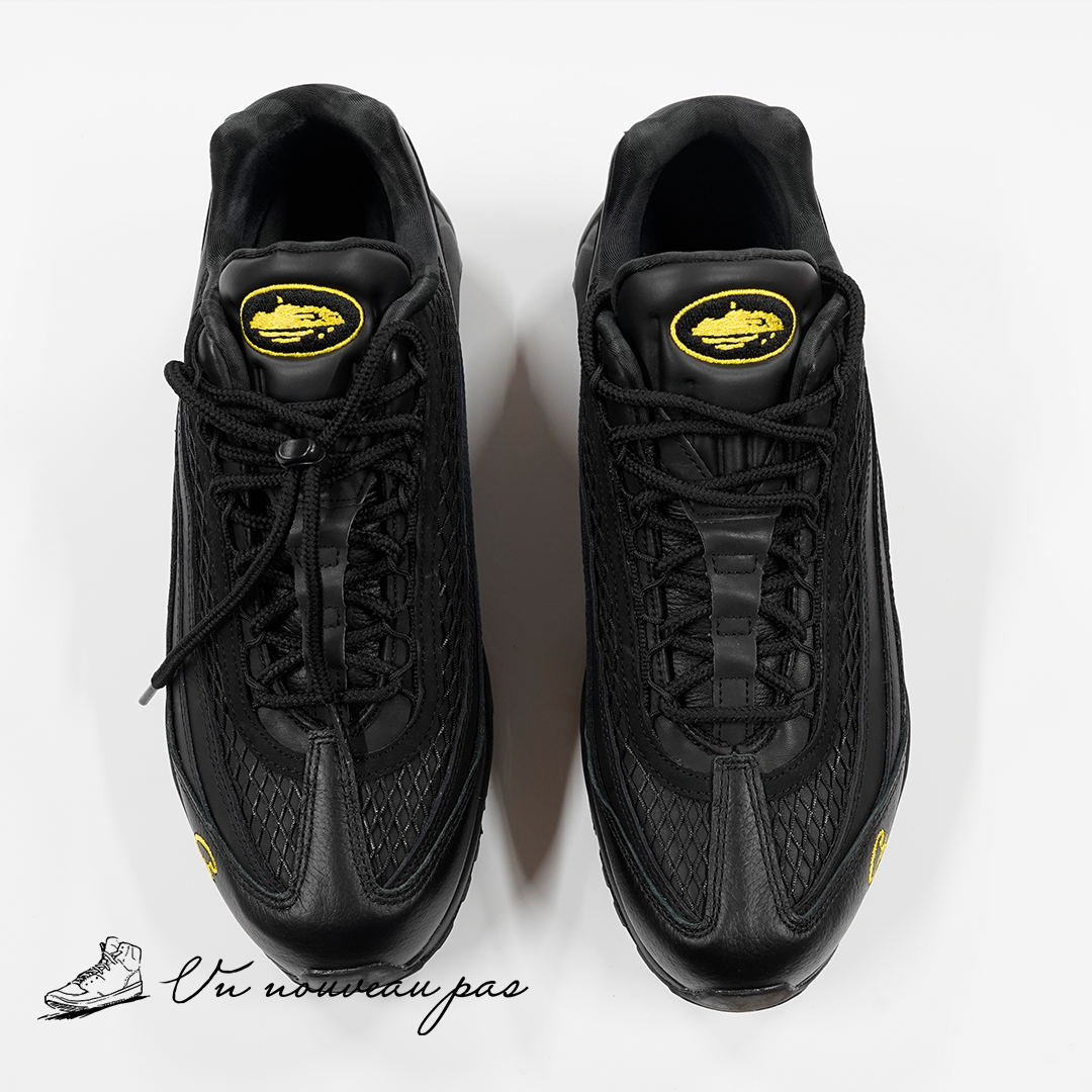 Corteiz × Nike Air Max 95 Black and Tour Yellow（美中古）