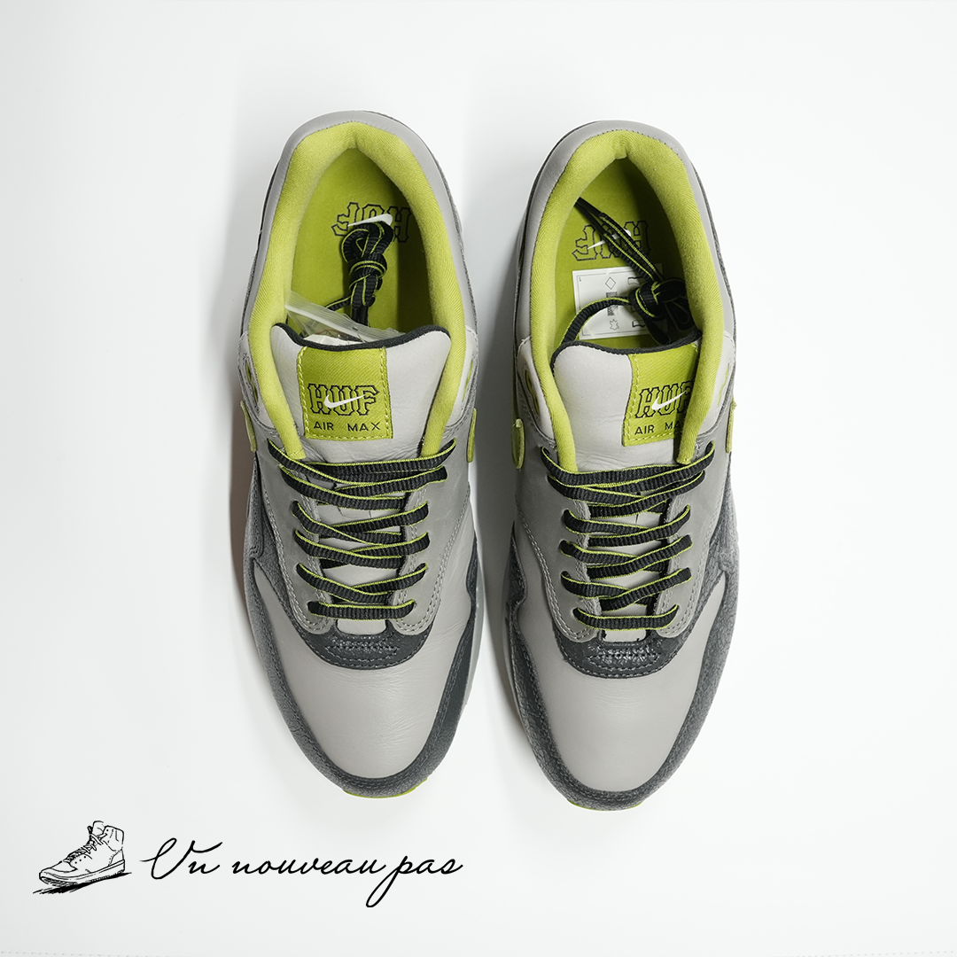 （中古）（HF3713 002）HUF × Nike Air Max 1 "Anthracite and Medium Grey"