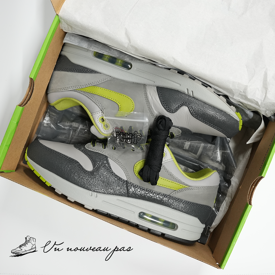 （中古）（HF3713 002）HUF × Nike Air Max 1 "Anthracite and Medium Grey"