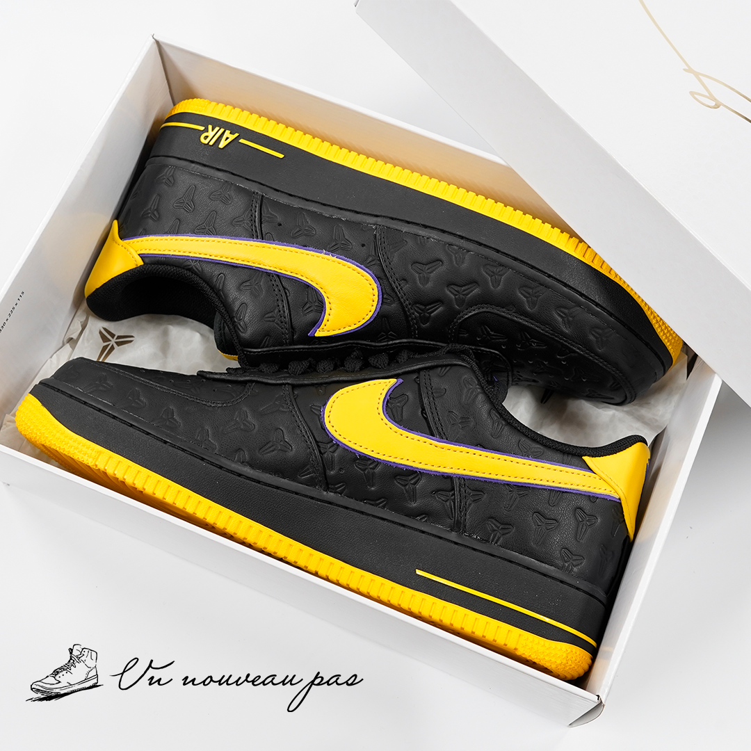 Kobe Bryant × Nike Air Force 1 Low BlackVarsity Maize (HV5122-001) (Serial Numbered8000 pairs)
