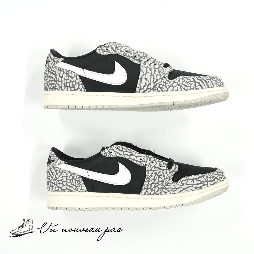 (CZ0790 001)Nike Air Jordan 1 Retro Low OG "Black Cement"