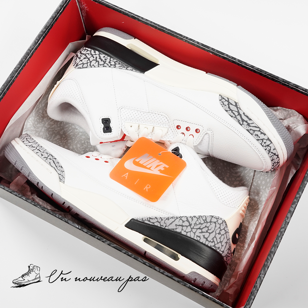 (DN3707 100)Nike Air Jordan 3 Retro "White Cement Reimagined"