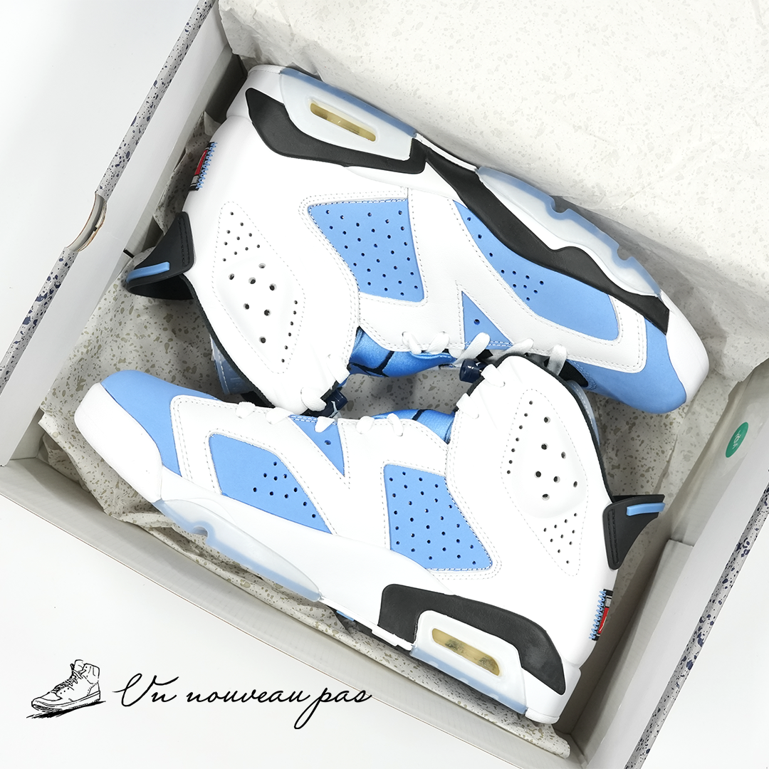 (CT8529 410)Nike Air Jordan 6 UNC