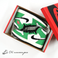 Nike Women's Air Jordan 1 High OG Lucky GreenWhite-Sail-Black(美中古）