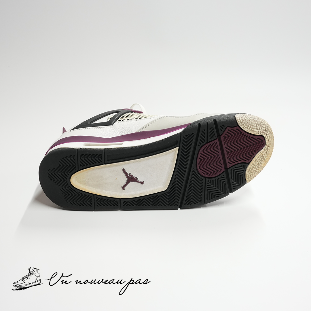 （中古）（CZ5624 100）Paris Saint-Germain (PSG) × Nike Air Jordan 4 Retro WhiteBlack-Metallic Gold-Bordeaux