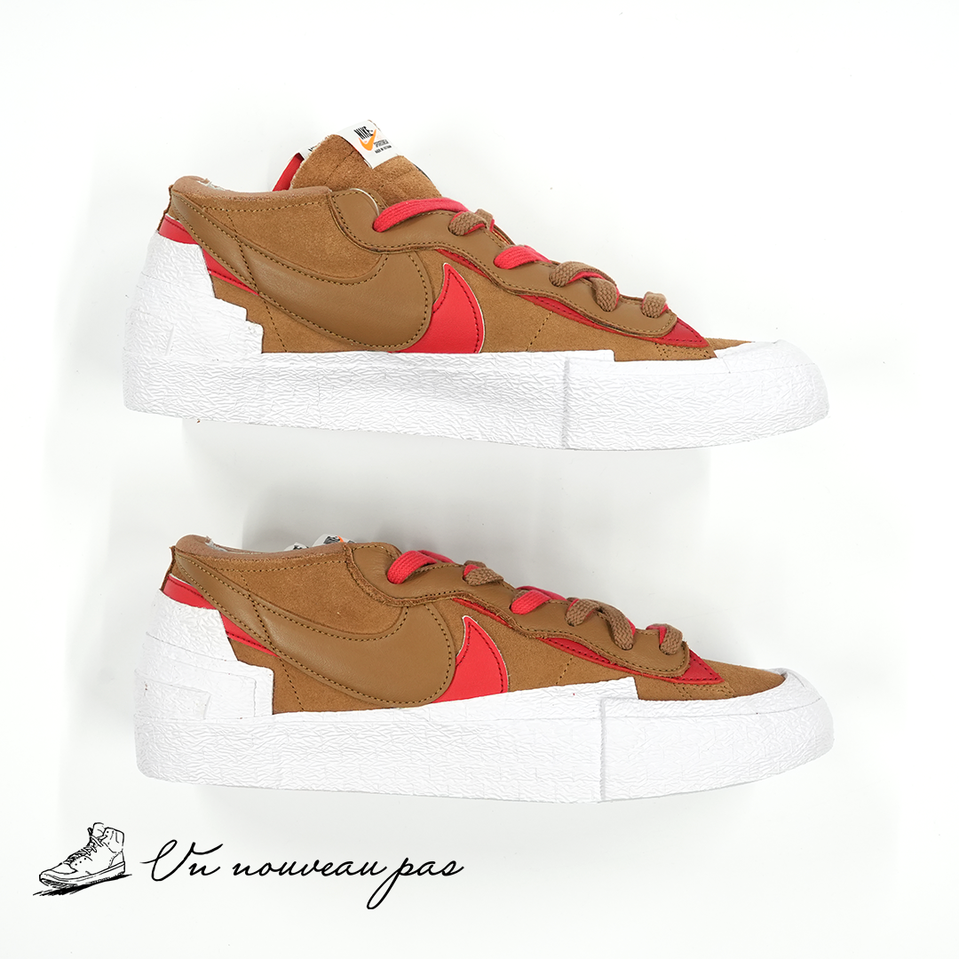 (DD1877 200)SACAI × NIKE BLAZER LOW "BRITISH TAN"