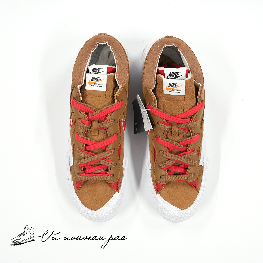 (DD1877 200)SACAI × NIKE BLAZER LOW "BRITISH TAN"