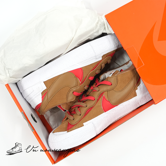 (DD1877 200)SACAI × NIKE BLAZER LOW "BRITISH TAN"
