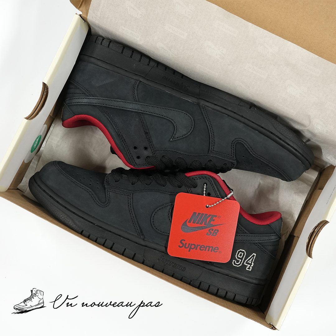 (HQ8487 001)Supreme × Nike SB Dunk Low Black (25FW Week2)