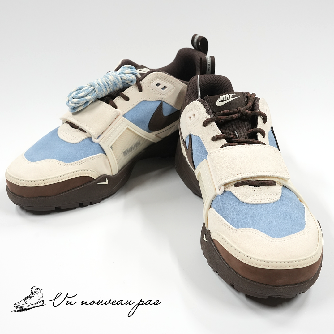 (HQ3072 400)Travis Scott × Nike Zoom Field Jaxx Pale Ivory and Leche Blue