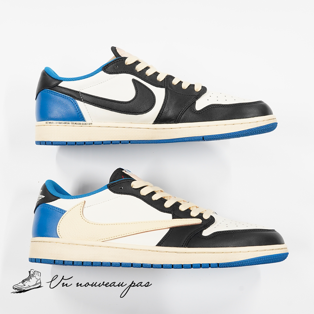(DM7866 140)Travis Scott × fragment design × Nike Air Jordan 1 Low OG SP Military Blue
