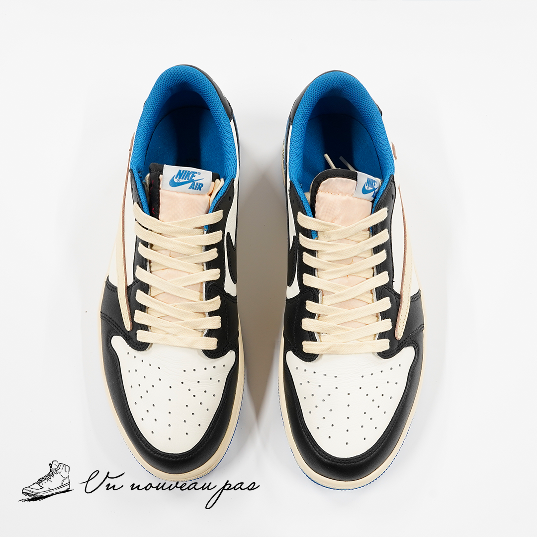 (DM7866 140)Travis Scott × fragment design × Nike Air Jordan 1 Low OG SP Military Blue