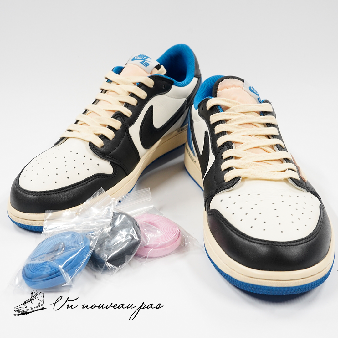 (DM7866 140)Travis Scott × fragment design × Nike Air Jordan 1 Low OG SP Military Blue