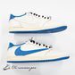 Travis Scott × fragment design × Nike Air Jordan 1 Low OG SailMilitary Blue