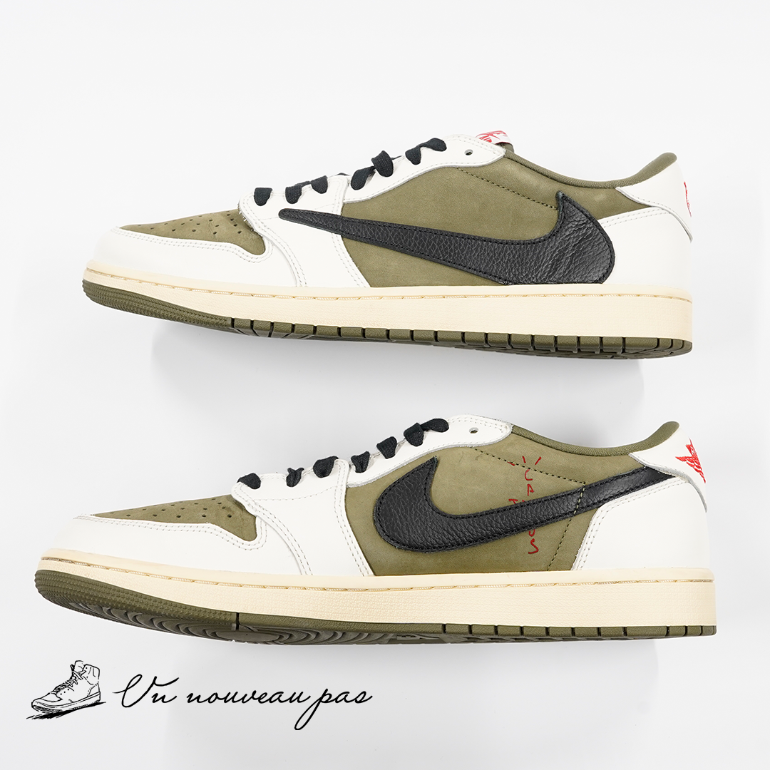 (DM7866 200)Travis Scott × Nike Air Jordan 1 Low OG SP "Reverse Olive"
